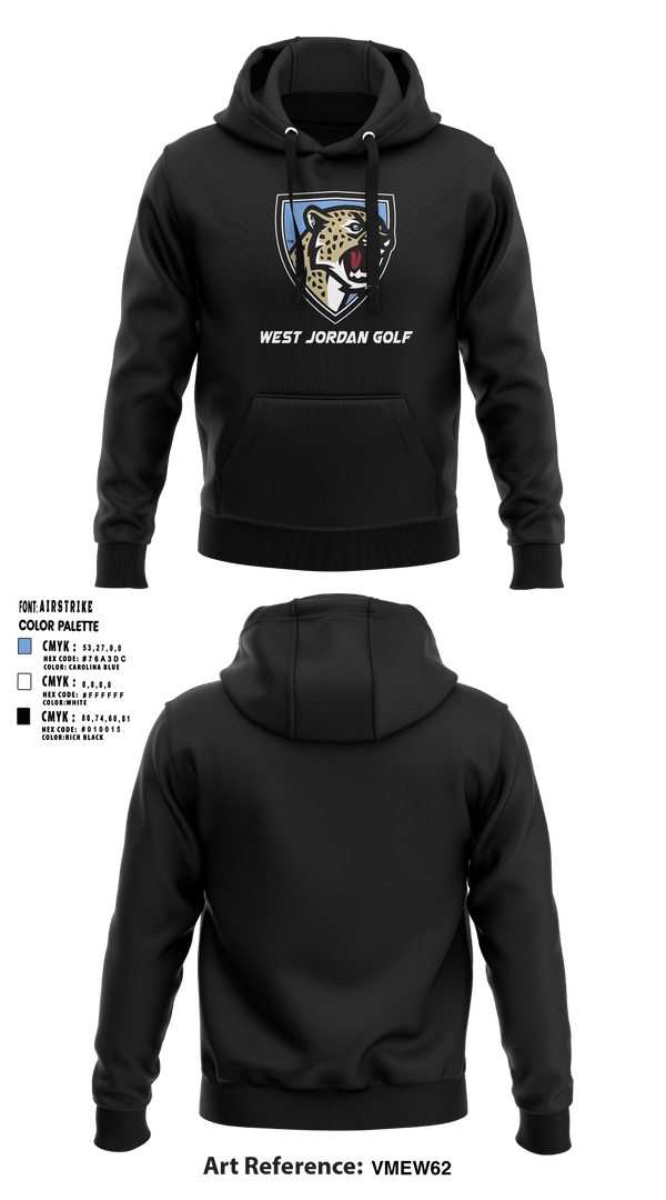 Hoodie, West Jordan High School Golf, Golf, Teamtime, Team time, sublimation, custom sports apparel, team uniforms, spirit wear, spiritwear, sports uniforms, custom shirts, team store, custom team store, fundraiser sports, apparel fundraiser
