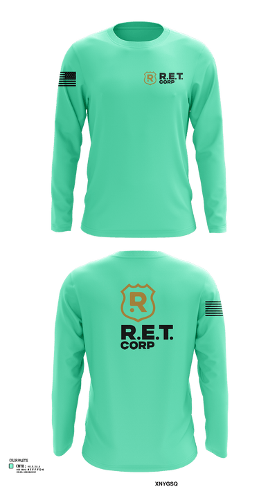 RET CORP 33326250 Long Sleeve Performance Shirt - 120