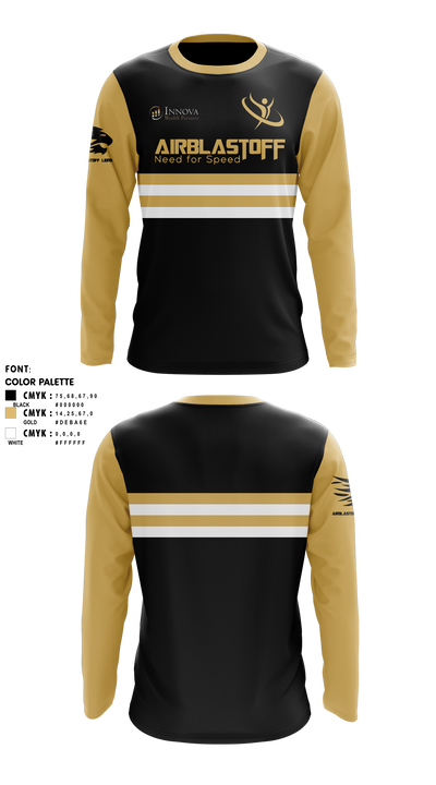 Airblastoff Lions 14236654 Long Sleeve Performance Shirt 1