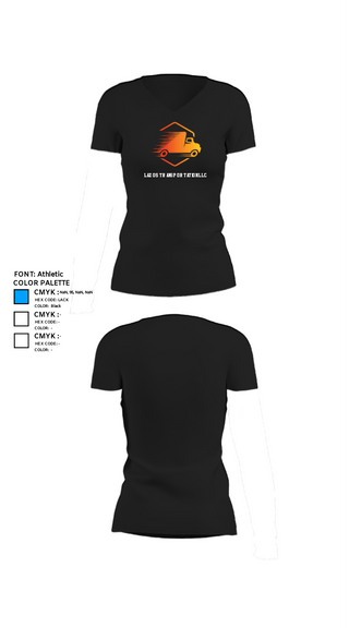 Womens Short Sleeve Vneck Shirt, Lazos Transportation LLC, , Teamtime, Team time, sublimation, custom sports apparel, team uniforms, spirit wear, spiritwear, sports uniforms, custom shirts, team store, custom team store, fundraiser sports, apparel fundraiser