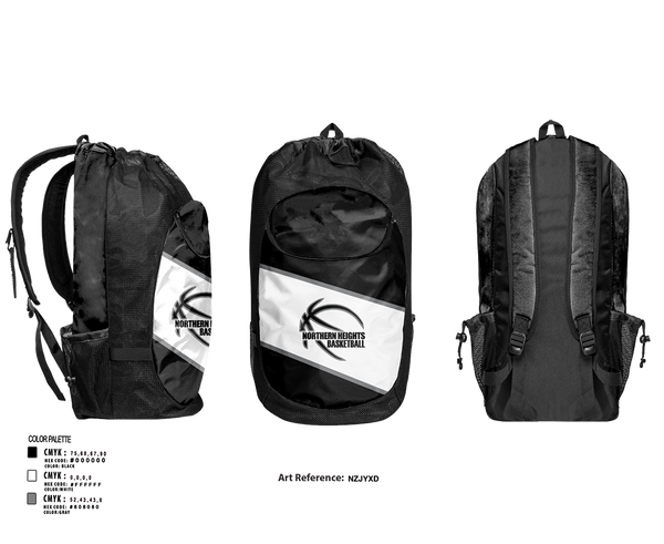 Gear Bag, Northern Heights High School Basketball, Men's Basketball, Teamtime, Team time, sublimation, custom sports apparel, team uniforms, spirit wear, spiritwear, sports uniforms, custom shirts, team store, custom team store, fundraiser sports, apparel fundraiser