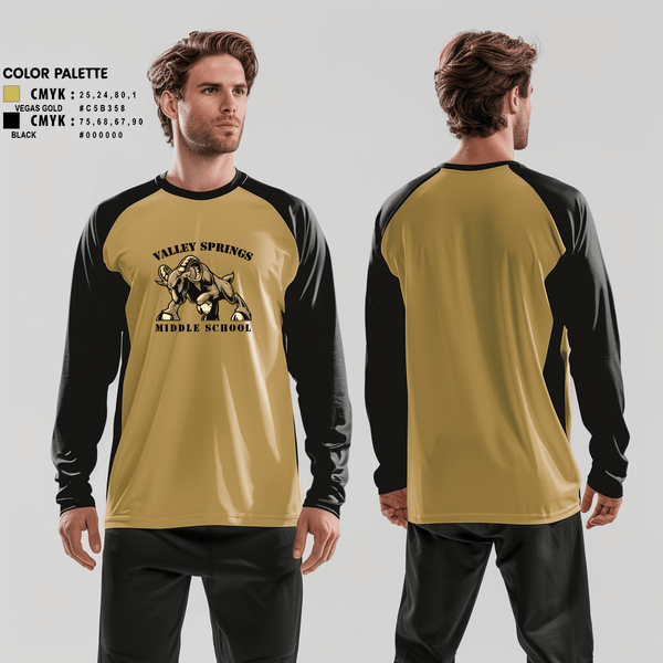 Long Sleeve Performance Shirt, Valley Springs Middle School, Spirit Store, Teamtime, Team time, sublimation, custom sports apparel, team uniforms, spirit wear, spiritwear, sports uniforms, custom shirts, team store, custom team store, fundraiser sports, apparel fundraiser
