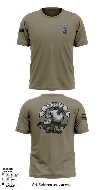 TM 2, B TRP, 3rd SQDN, 3 SFAB 94880157 Short Sleeve Performance Shirt - 2