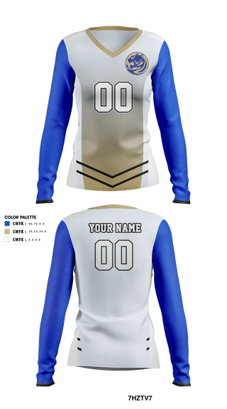 Womens Long Sleeve Vneck Shirt, Bradwell Institute Volleyball, Women's Volleyball, Teamtime, Team time, sublimation, custom sports apparel, team uniforms, spirit wear, spiritwear, sports uniforms, custom shirts, team store, custom team store, fundraiser sports, apparel fundraiser