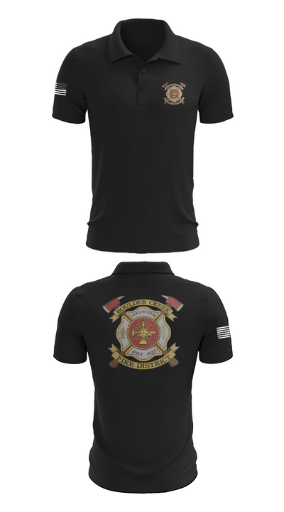 Boulder creek fire 92680239 Short Sleeve Performance Polo - 27