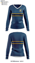 Franklin County High School Cheer 12628836 Women's Long Sleeve V-neck Shirt - 41