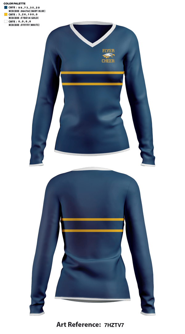 Womens Long Sleeve Vneck Shirt, Franklin County High School Cheer, Cheer, Teamtime, Team time, sublimation, custom sports apparel, team uniforms, spirit wear, spiritwear, sports uniforms, custom shirts, team store, custom team store, fundraiser sports, apparel fundraiser