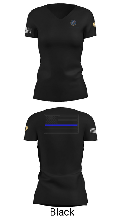 NAVAL SUPPORT ACTIVITY BETHESDA SECURITY FORCES 28838405 Women's Short Sleeve V-neck Shirt - 27