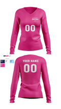 Living Word Academy Volleyball 38101646 Women's Long Sleeve V-neck Shirt - 3