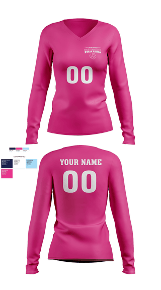 Womens Long Sleeve Vneck Shirt, Living Word Academy Volleyball, Women's Volleyball, Teamtime, Team time, sublimation, custom sports apparel, team uniforms, spirit wear, spiritwear, sports uniforms, custom shirts, team store, custom team store, fundraiser sports, apparel fundraiser
