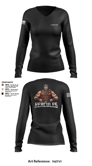Womens Long Sleeve Vneck Shirt, HHC, 710BSB, , Teamtime, Team time, sublimation, custom sports apparel, team uniforms, spirit wear, spiritwear, sports uniforms, custom shirts, team store, custom team store, fundraiser sports, apparel fundraiser