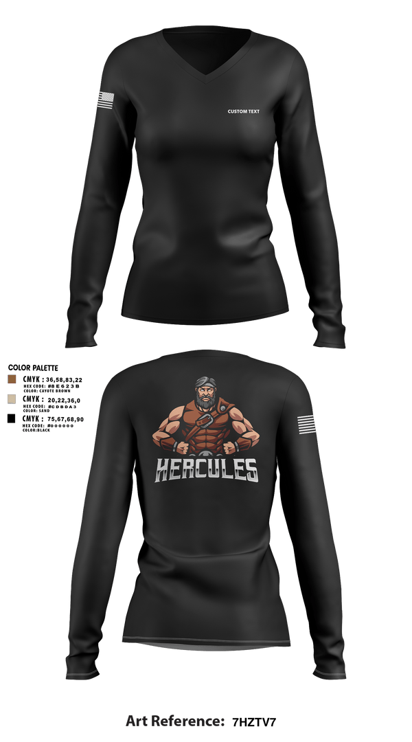 Womens Long Sleeve Vneck Shirt, HHC, 710BSB, , Teamtime, Team time, sublimation, custom sports apparel, team uniforms, spirit wear, spiritwear, sports uniforms, custom shirts, team store, custom team store, fundraiser sports, apparel fundraiser