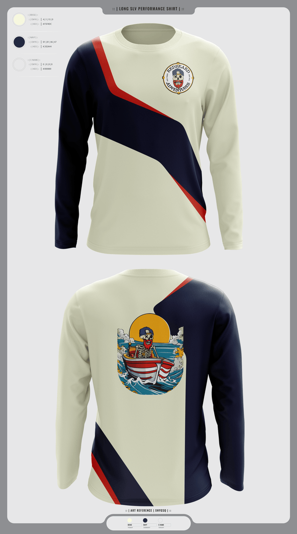 Long Sleeve Performance Shirt, Red beard Adventures, , Teamtime, Team time, sublimation, custom sports apparel, team uniforms, spirit wear, spiritwear, sports uniforms, custom shirts, team store, custom team store, fundraiser sports, apparel fundraiser