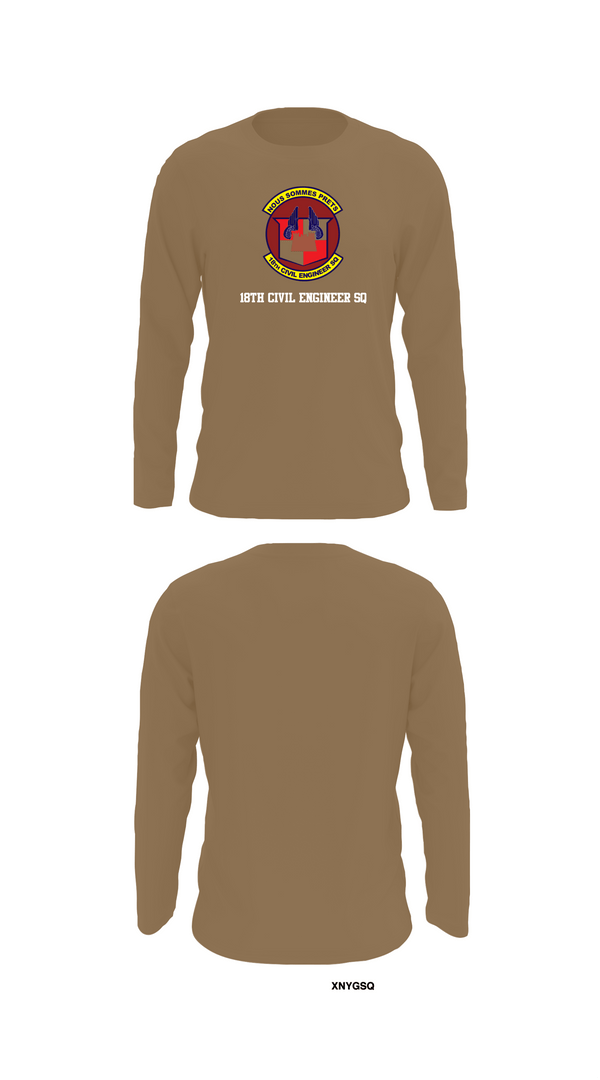 Long Sleeve Performance Shirt, 18th Civil Engineer Sq, Air Force, Teamtime, Team time, sublimation, custom sports apparel, team uniforms, spirit wear, spiritwear, sports uniforms, custom shirts, team store, custom team store, fundraiser sports, apparel fundraiser