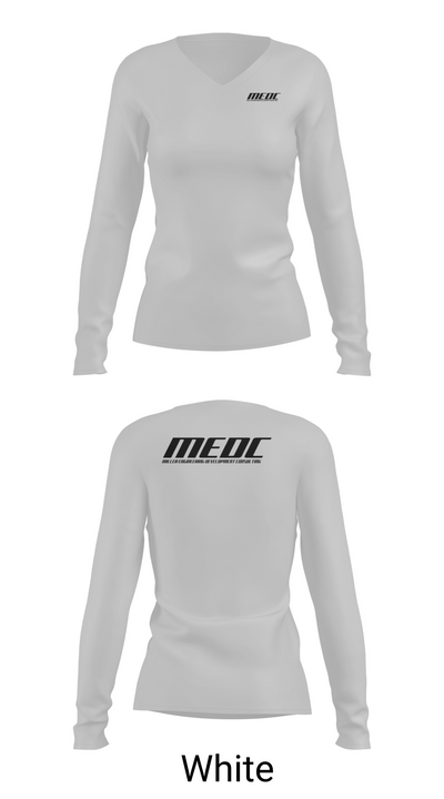 MEDC 18675105 Women's Long Sleeve V-neck Shirt - 16