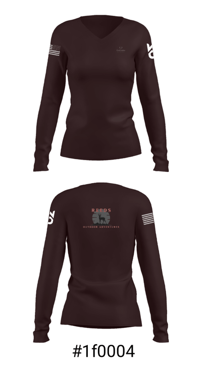 Reeds Outdoor Adventures 770238 Women's Long Sleeve V-neck Shirt - 20