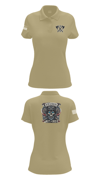 Womens Short Sleeve Performance Polo, Baker 3-509th 3rd Plt 1st squad, Army, Teamtime, Team time, sublimation, custom sports apparel, team uniforms, spirit wear, spiritwear, sports uniforms, custom shirts, team store, custom team store, fundraiser sports, apparel fundraiser