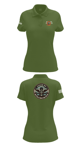 Women's Short Sleeve Performance Polo, MACS 24 ATC Detachment A, Marines, Teamtime, Team time, sublimation, custom sports apparel, team uniforms, spirit wear, spiritwear, sports uniforms, custom shirts, team store, custom team store, fundraiser sports, apparel fundraiser