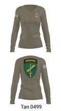 Civil Affairs Schoolhouse 5293701 Women's Long Sleeve V-neck Shirt - 77