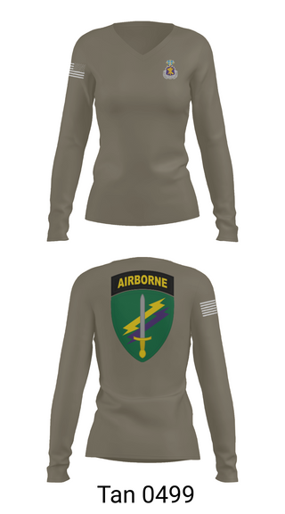 Womens Long Sleeve Vneck Shirt, Civil Affairs Schoolhouse, , Teamtime, Team time, sublimation, custom sports apparel, team uniforms, spirit wear, spiritwear, sports uniforms, custom shirts, team store, custom team store, fundraiser sports, apparel fundraiser