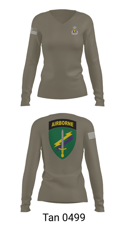 Civil Affairs Schoolhouse 5293701 Women's Long Sleeve V-neck Shirt - 77