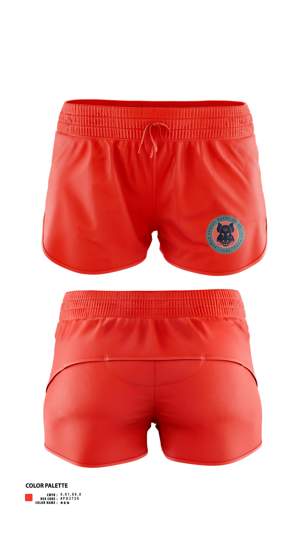 Womens Shorts, Black Boars, Rugby, Teamtime, Team time, sublimation, custom sports apparel, team uniforms, spirit wear, spiritwear, sports uniforms, custom shirts, team store, custom team store, fundraiser sports, apparel fundraiser