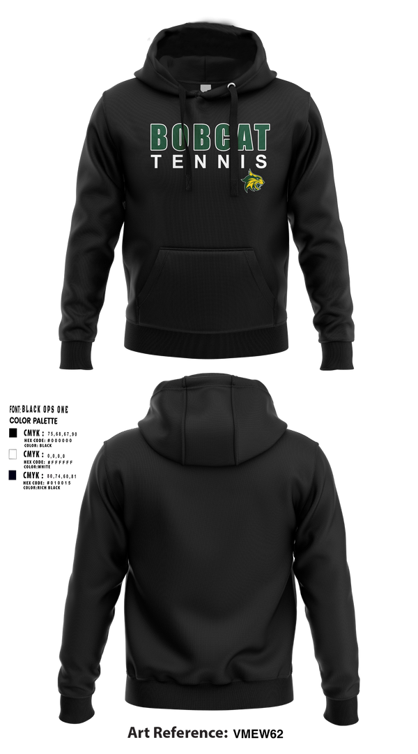 Hoodie, Bobcat Tennis, Tennis, Teamtime, Team time, sublimation, custom sports apparel, team uniforms, spirit wear, spiritwear, sports uniforms, custom shirts, team store, custom team store, fundraiser sports, apparel fundraiser
