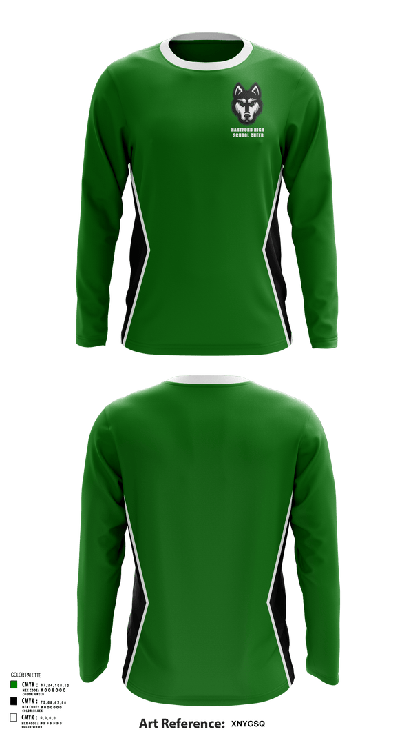 Long Sleeve Performance Shirt, Hartford High School Cheer, Cheer, Teamtime, Team time, sublimation, custom sports apparel, team uniforms, spirit wear, spiritwear, sports uniforms, custom shirts, team store, custom team store, fundraiser sports, apparel fundraiser