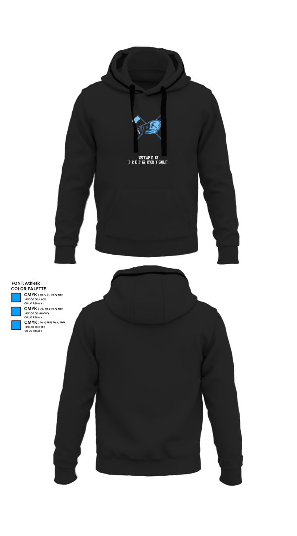 Hoodie, Vista Peak Preparatory Golf, Golf, Teamtime, Team time, sublimation, custom sports apparel, team uniforms, spirit wear, spiritwear, sports uniforms, custom shirts, team store, custom team store, fundraiser sports, apparel fundraiser