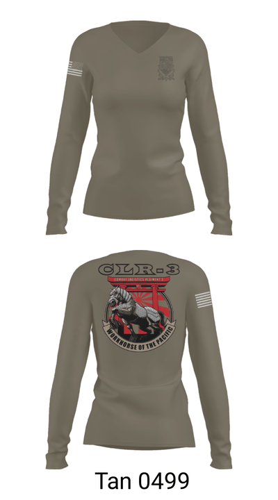WorkHorse 24111487 Women's Long Sleeve V-neck Shirt - 77
