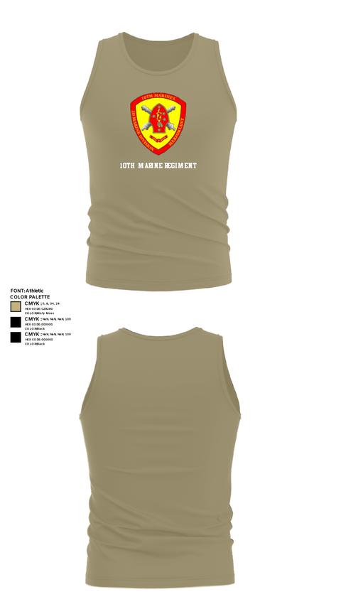 Tank Top, 10th Marine Regiment, Marines, Teamtime, Team time, sublimation, custom sports apparel, team uniforms, spirit wear, spiritwear, sports uniforms, custom shirts, team store, custom team store, fundraiser sports, apparel fundraiser