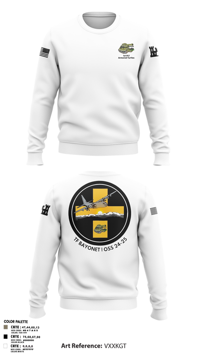 B Co 766 EN BeB 1st Platoon Armored Turtles Crew Neck Sweatshirt - 8