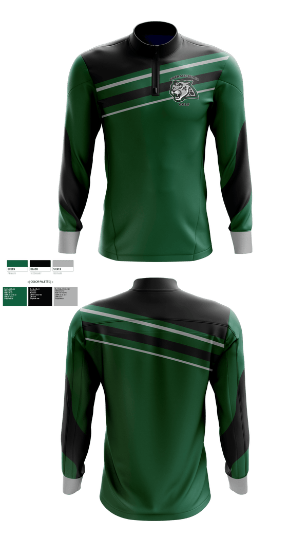Quarter Zip Jacket, Emerald Ridge High School Golf, Golf, Teamtime, Team time, sublimation, custom sports apparel, team uniforms, spirit wear, spiritwear, sports uniforms, custom shirts, team store, custom team store, fundraiser sports, apparel fundraiser