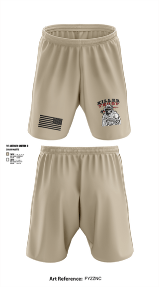 Athletic Shorts With Pockets, 3/2CR Killer Troop, Army, Teamtime, Team time, sublimation, custom sports apparel, team uniforms, spirit wear, spiritwear, sports uniforms, custom shirts, team store, custom team store, fundraiser sports, apparel fundraiser