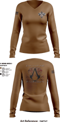 404 ASB 69680757 Women's Long Sleeve V-neck Shirt - 2