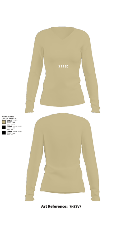 NPPSC 79754520 Women's Long Sleeve V-neck Shirt - 78