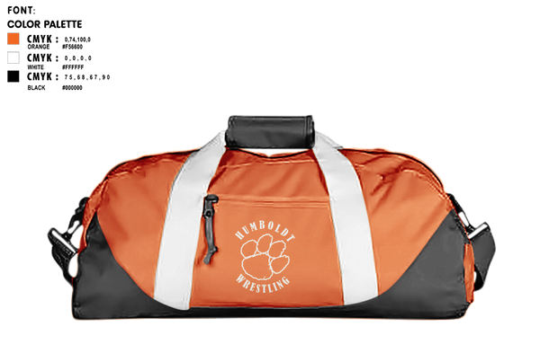 Duffle Bag, Humboldt Kids Wrestling, Wrestling, Teamtime, Team time, sublimation, custom sports apparel, team uniforms, spirit wear, spiritwear, sports uniforms, custom shirts, team store, custom team store, fundraiser sports, apparel fundraiser