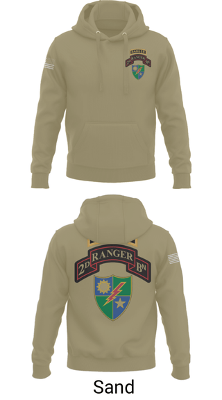 Hoodie, 2nd Battalion 75th Ranger Regiment, , Teamtime, Team time, sublimation, custom sports apparel, team uniforms, spirit wear, spiritwear, sports uniforms, custom shirts, team store, custom team store, fundraiser sports, apparel fundraiser