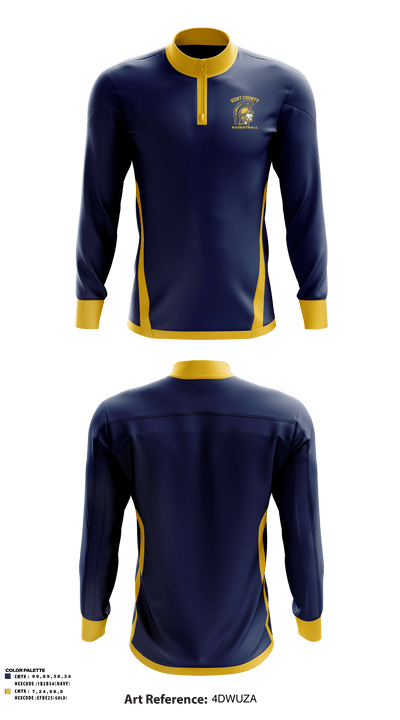 Kent County High School Basketball 74616649 Quarter Zip Jacket - 1