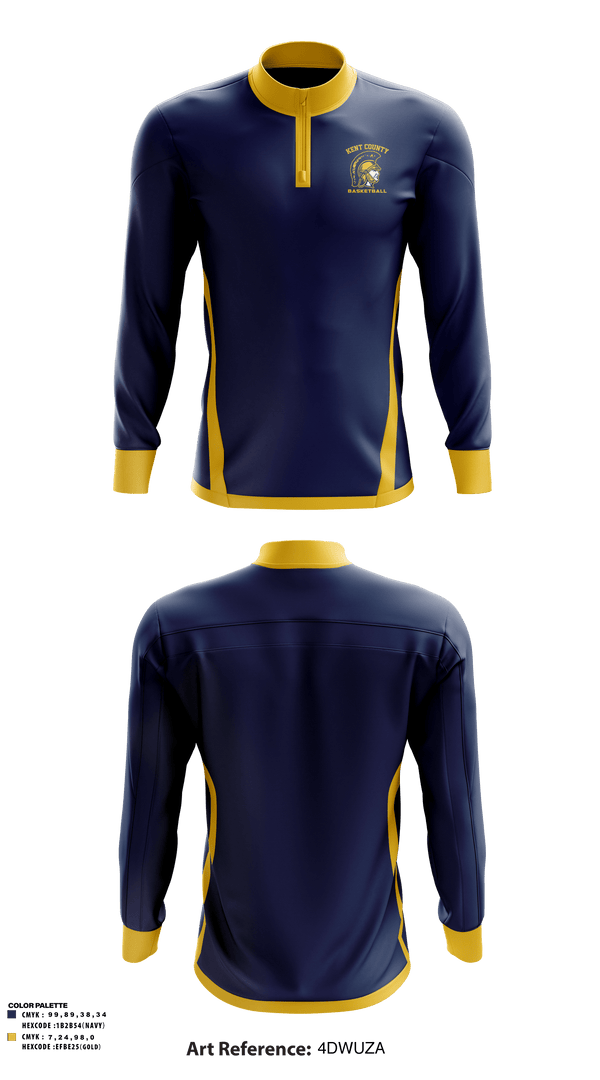 Quarter Zip Jacket, Kent County High School Basketball, Men's Basketball, Teamtime, Team time, sublimation, custom sports apparel, team uniforms, spirit wear, spiritwear, sports uniforms, custom shirts, team store, custom team store, fundraiser sports, apparel fundraiser