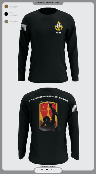 Long Sleeve Performance Shirt, 31st Air Defense Artillery Brigade, Army, Teamtime, Team time, sublimation, custom sports apparel, team uniforms, spirit wear, spiritwear, sports uniforms, custom shirts, team store, custom team store, fundraiser sports, apparel fundraiser