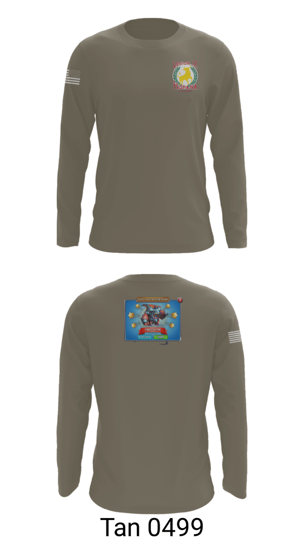 Long Sleeve Performance Shirt, Legion IX, Army, Teamtime, Team time, sublimation, custom sports apparel, team uniforms, spirit wear, spiritwear, sports uniforms, custom shirts, team store, custom team store, fundraiser sports, apparel fundraiser
