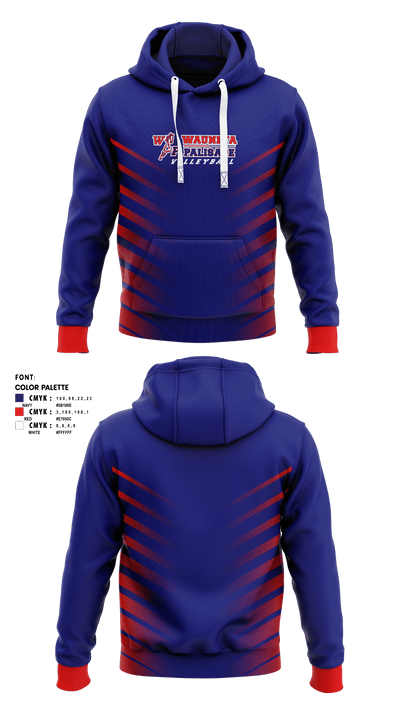 Wauneta-Palisade High School Volleyball 90886110 Hoodie - 1