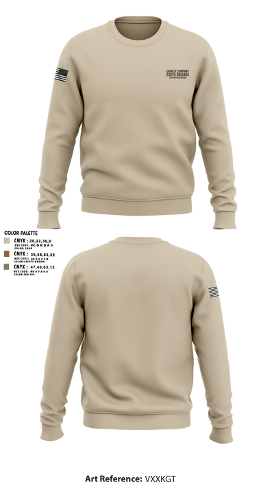 Charlie Company 230th Brigade Support Battalion Crew Neck Sweatshirt - 1