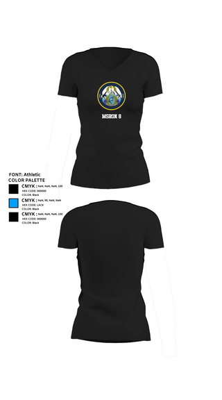 Womens Short Sleeve Vneck Shirt, MSRON 8, Navy, Teamtime, Team time, sublimation, custom sports apparel, team uniforms, spirit wear, spiritwear, sports uniforms, custom shirts, team store, custom team store, fundraiser sports, apparel fundraiser