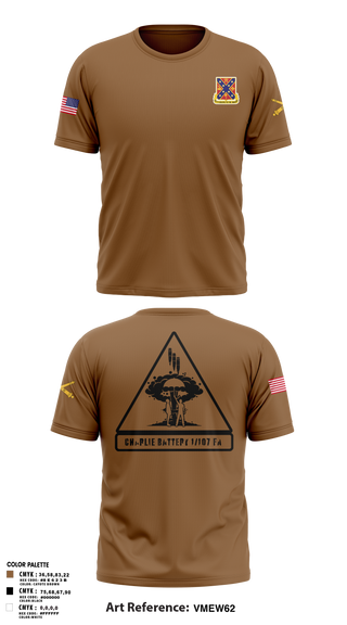 Short Sleeve Performance Shirt, C BTRY 1/107 FA, National Guard, Teamtime, Team time, sublimation, custom sports apparel, team uniforms, spirit wear, spiritwear, sports uniforms, custom shirts, team store, custom team store, fundraiser sports, apparel fundraiser