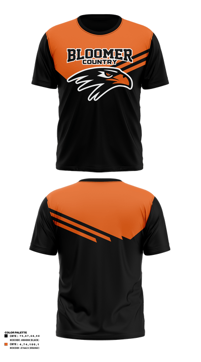 Bloomer High School Cross Country 64901687 Short Sleeve Performance Shirt - 1