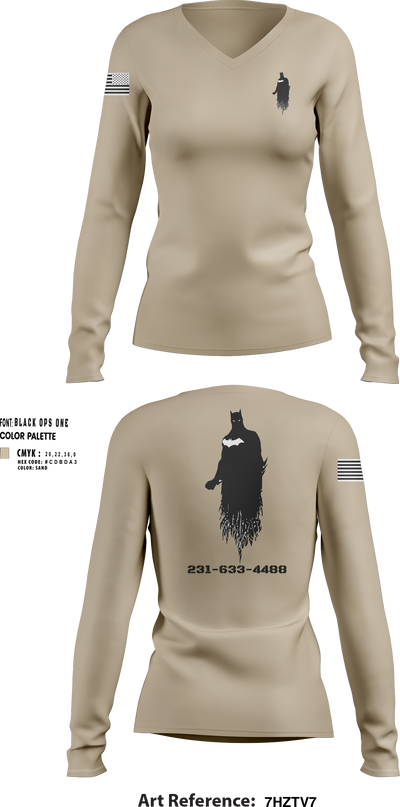 The Go Too Guy LLC 2092883 Women's Long Sleeve V-neck Shirt -1 253