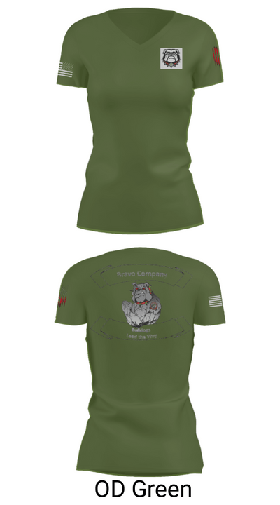 16TH ordnance Bravo Company 57552298 Women's Short Sleeve V-neck Shirt - 48