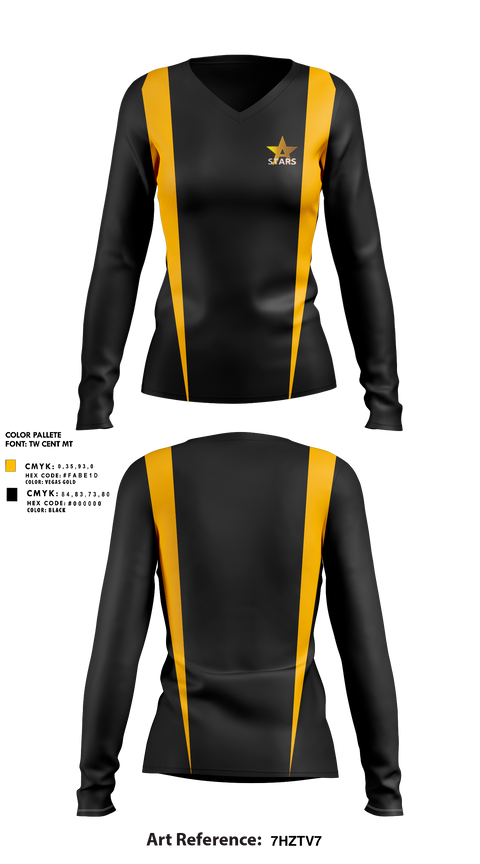 Womens Long Sleeve Vneck Shirt, Advanced Science and Technology Education Charter High School Basketball, Women's Basketball, Teamtime, Team time, sublimation, custom sports apparel, team uniforms, spirit wear, spiritwear, sports uniforms, custom shirts, team store, custom team store, fundraiser sports, apparel fundraiser